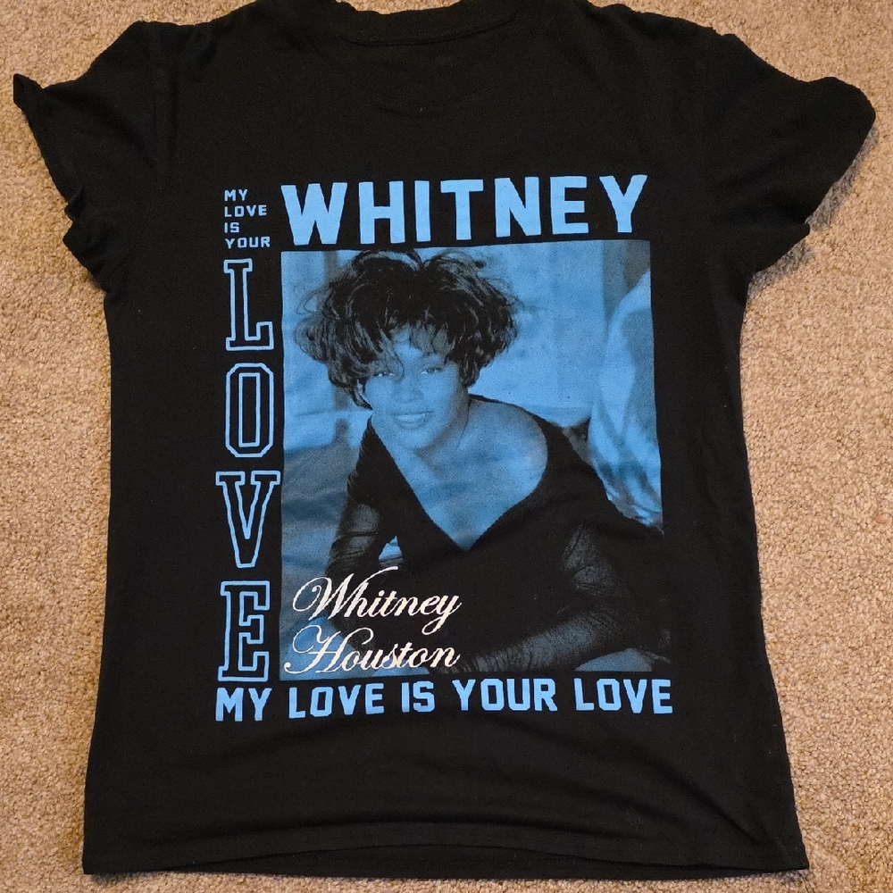 Black Whitney Houston Graphic T-Shirt